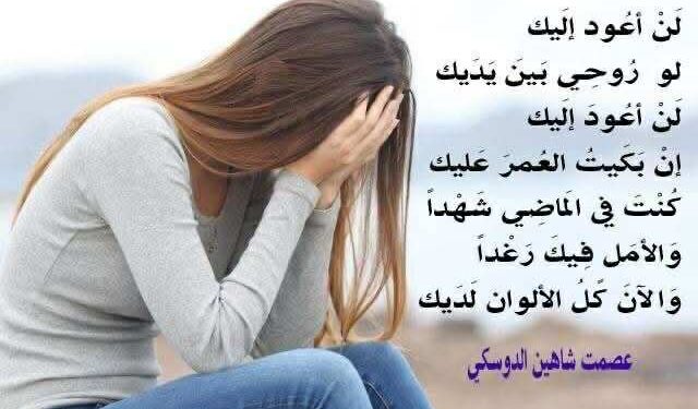 لن أعود إليك بقلم عصمت شاهين الدوسكي