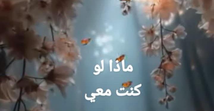 ماذا لو جلست معي …