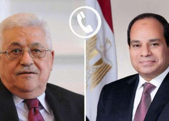 السيسى يتلقى إتصالا هاتفيا من رئيس فلسطين …