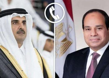 الرئيس السيسي يتصل هاتفيا بأمير قطر