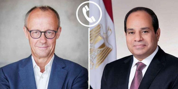 المستشار الألماني يتصل هاتفيا بالرئيس السيسي
