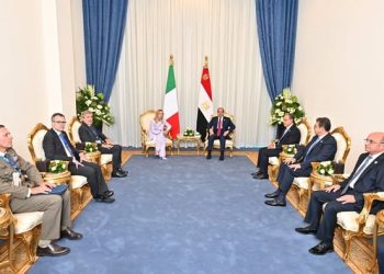 الرئيس السيسي يستقبل رئيسة وزراء إيطاليا