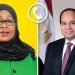 الرئيس السيسي يتصل هاتفيًا برئيسة جمهورية تنزانيا المتحدة