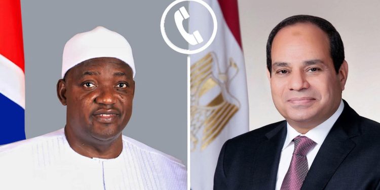 رئيس جامبيا يتصل هاتفيا بالرئيس السيسي