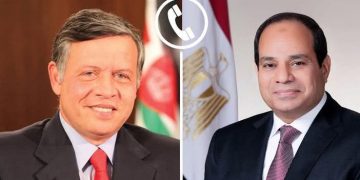 اتصال هاتفي من الرئيس السيسي بــ ملك الأردن   