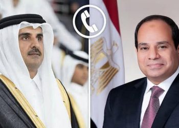 اتصال هاتفي بين الرئيس السيسي وأمير قطر 