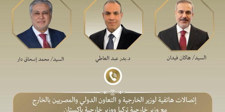 وزير الخارجية يبحث مع نظيريه الباكستاني والتركي التطورات الإقليمية 