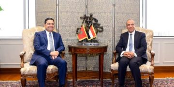 وزير الخارجية يستقبل نظيره المغربي ويبحثان تعزيز العلاقات الثنائية
