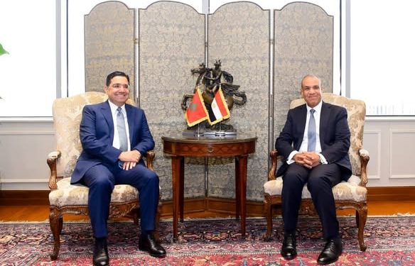 وزير الخارجية يستقبل نظيره المغربي ويبحثان تعزيز العلاقات الثنائية