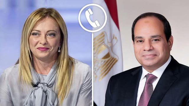 رئيسة وزراء ايطاليا تتصل هاتفيا بالرئيس السيسي