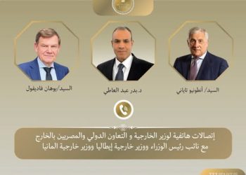 وزير الخارجية يبحث مع وزيرى الخارجية الألماني والإيطالي مستجدات الأوضاع في المنطقة