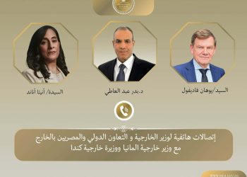 وزير الخارجية يبحث مع وزيري خارجية ألمانيا وكندا التطورات الإقليمية وجهود خفض التصعيد